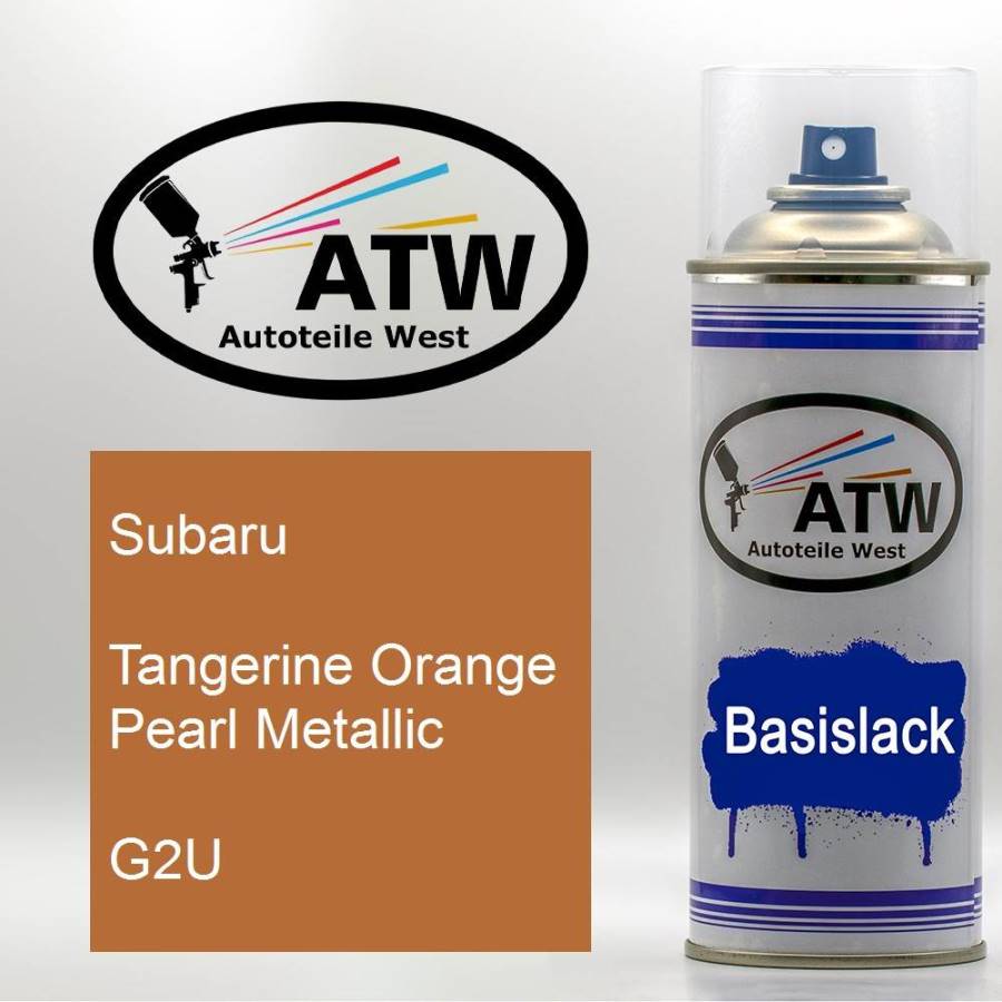 Subaru, Tangerine Orange Pearl Metallic, G2U: 400ml Sprühdose, von ATW Autoteile West.